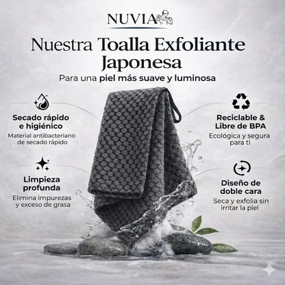 Toalla Exfoliante Japonesa Nuvia™